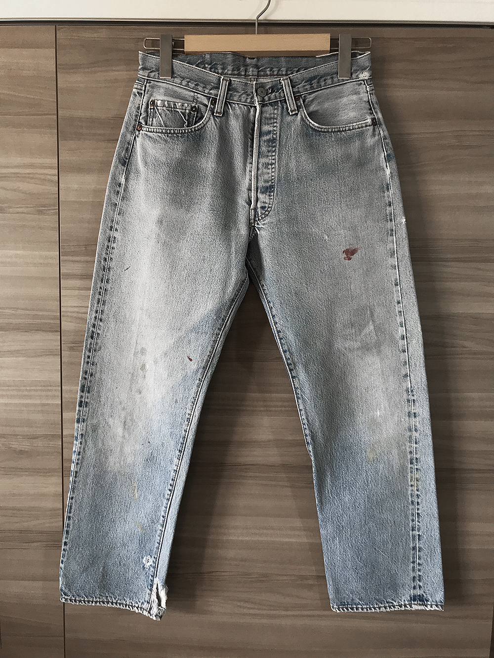 雰囲気◎美色アイスブルー Levi's 501 66 後期 赤耳 W34 リーバイス