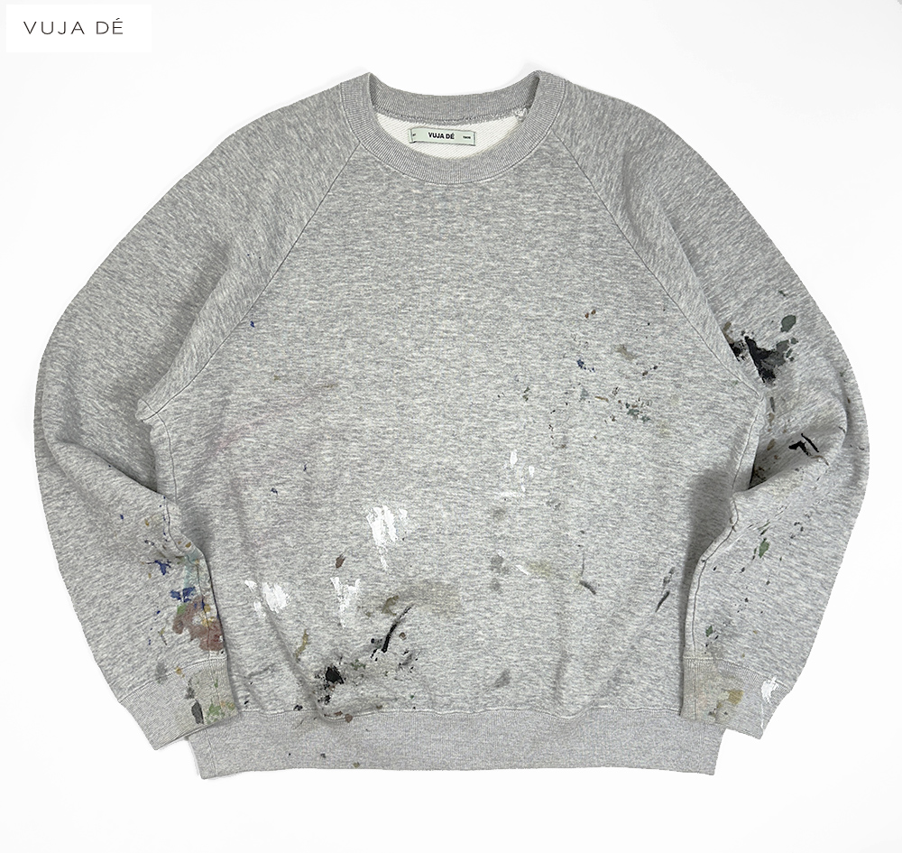 格安新品 霜降り M スウェット CREW ARTISAN STUDIO DE VUJA 極上◎美